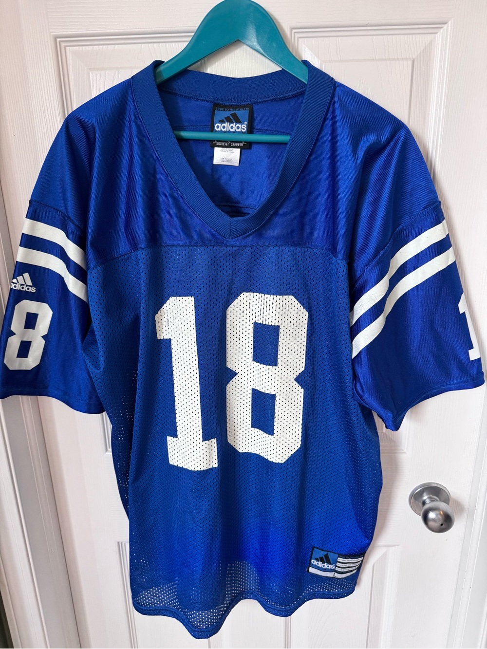 Mens VTG Adidas Peyton Manning Indianapolis Colts NFL Football Jersey Size Large
